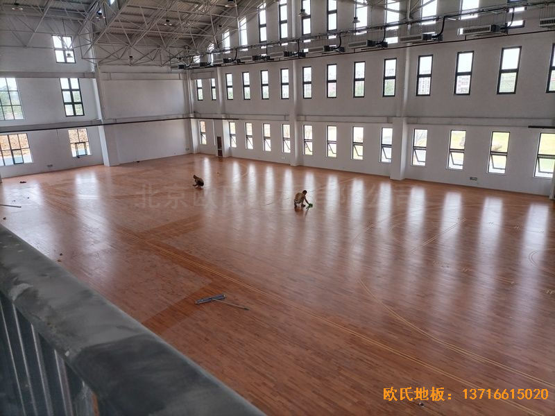 江蘇宿遷運河路學(xué)校體育木地板鋪裝案例