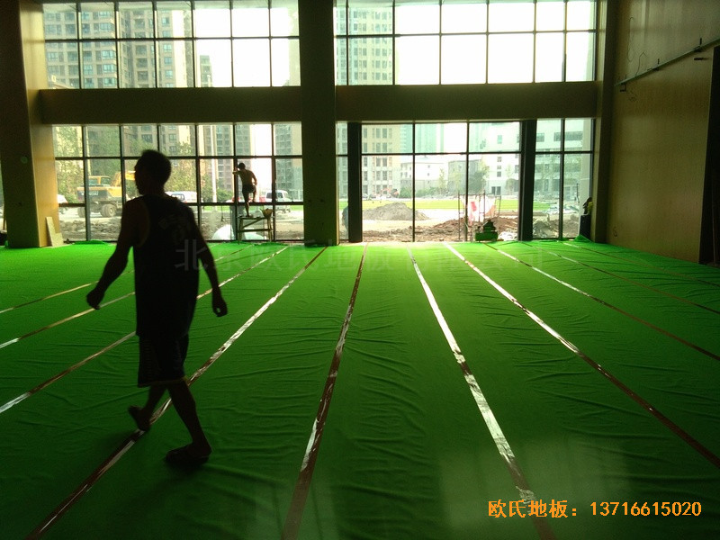 新疆昌吉職工活動中心運動地板鋪設(shè)案例2