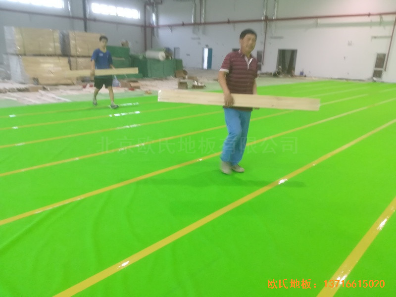 江蘇上海大眾儀征分公司運動館運動地板鋪設案例2