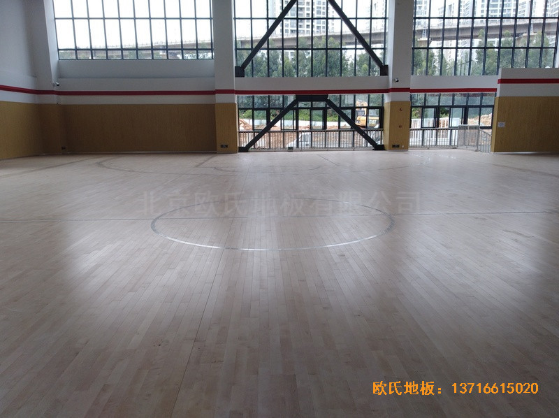 云南倪家營第三小學(xué)籃球館運(yùn)動地板安裝案例5