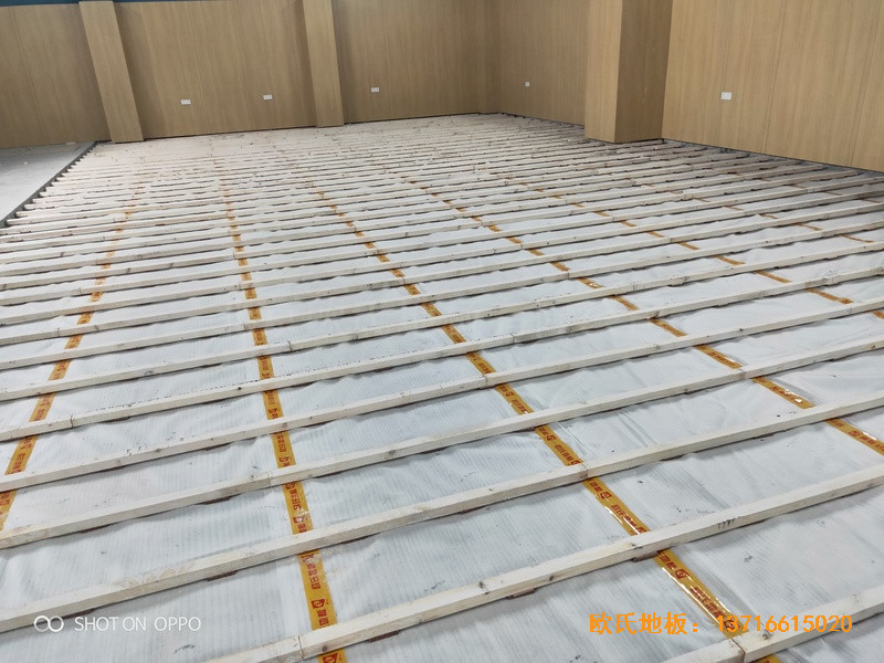 湖南邵陽自來水公司運動館體育地板鋪裝案例1