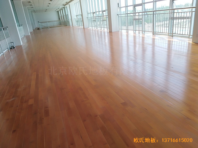 甘肅酒泉運動場所體育木地板施工案例0