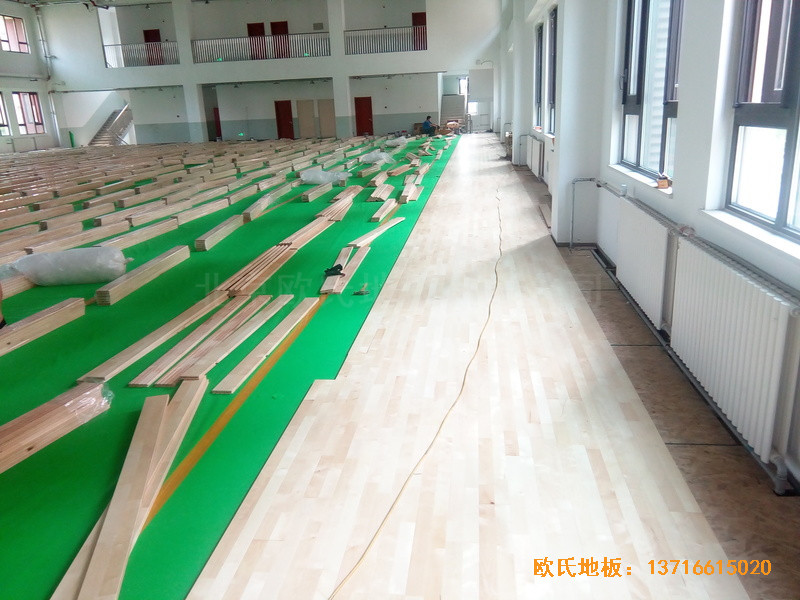 北京趙全營鎮(zhèn)天順小學(xué)體育館運(yùn)動地板鋪設(shè)案例3