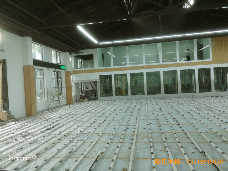 上海江楊南路485號攻守道場運(yùn)動(dòng)地板安裝案例1