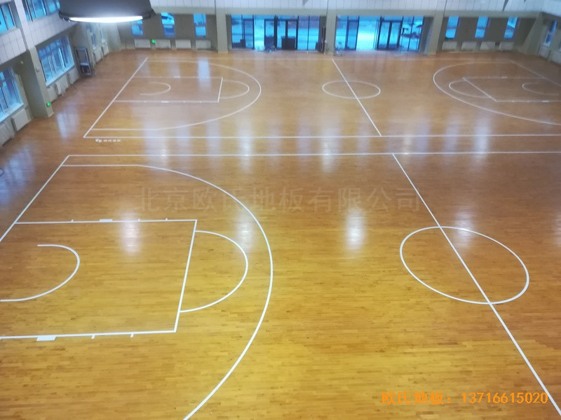 寧夏銀川試驗中學(xué)籃球館運動木地板鋪裝案例5