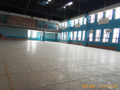 江西城西橋小學A區(qū)體育館運動木地板鋪裝案例