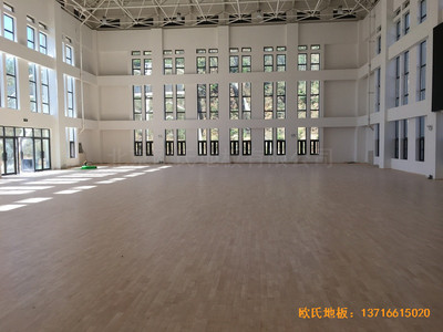河南南陽南召縣天池電站運(yùn)動館運(yùn)動地板鋪裝案例